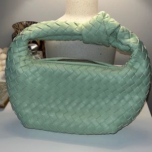 pale green knot bag purse